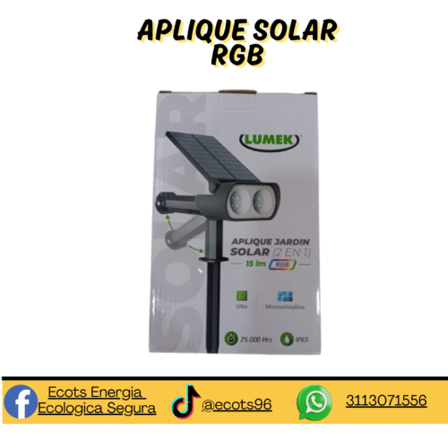 Aplique Solar Decorativo con Luces RGB – Iluminación Ecológica y Estética
