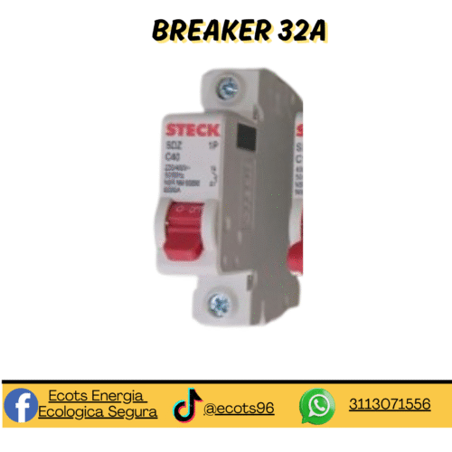 Breakers Termomagnéticos 32A– Protección Confiable para tu Sistema Eléctrico