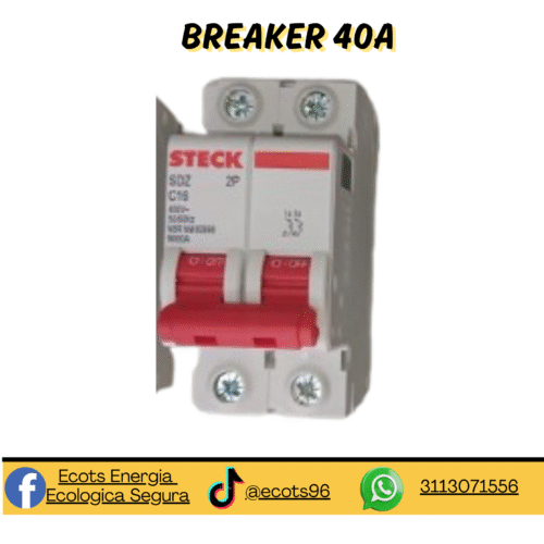Breakers Termomagnéticos 40A – Protección Confiable para tu Sistema Eléctrico (copia)