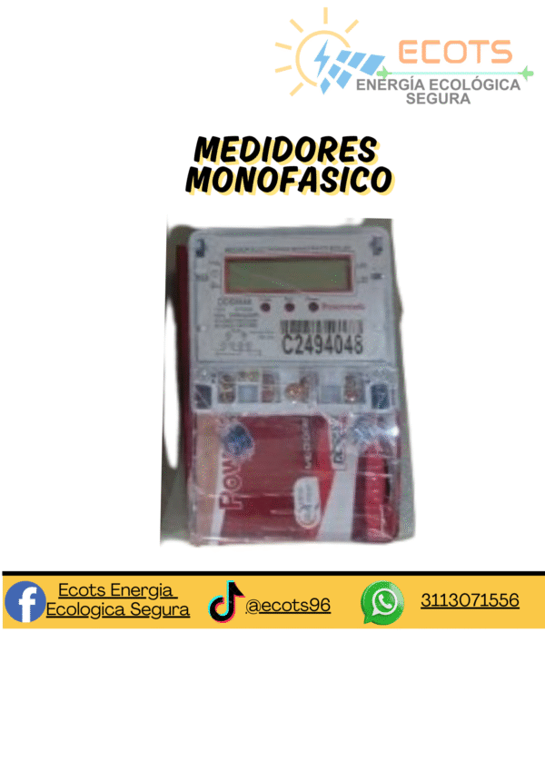 Medidores de Energía Digitales – Monofásico