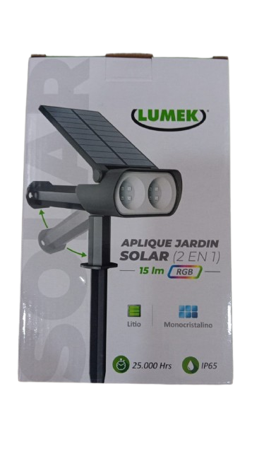 Aplique Solar Decorativo con Luces RGB – Iluminación Ecológica y Estética
